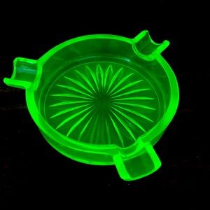 Uranium Glass Ash Tray